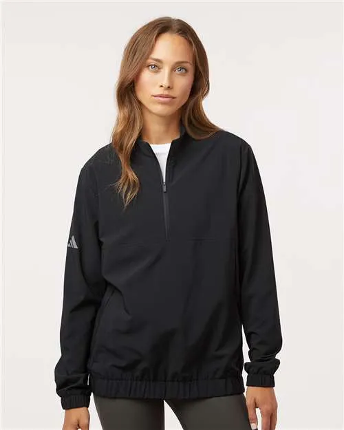 Adidas Ladies Woven Half-Zip Pullover