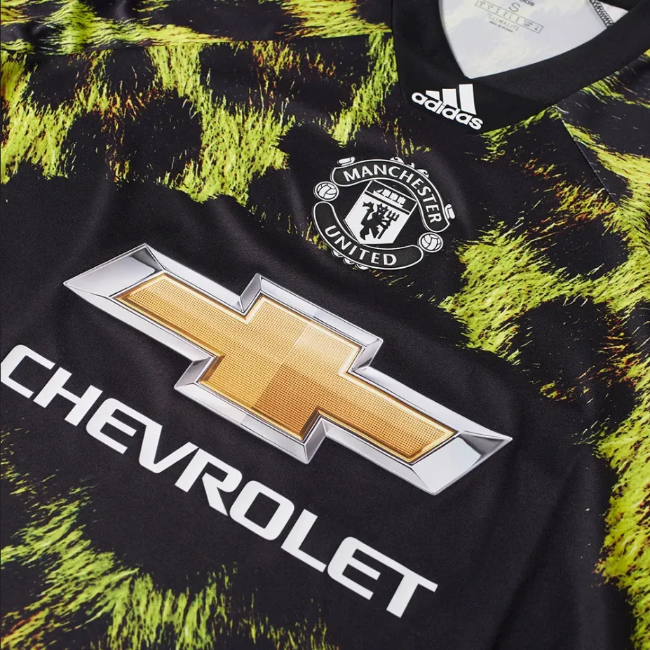 Adidas Men's Manchester United EA Sports Jersey, Bright Yellow/Black