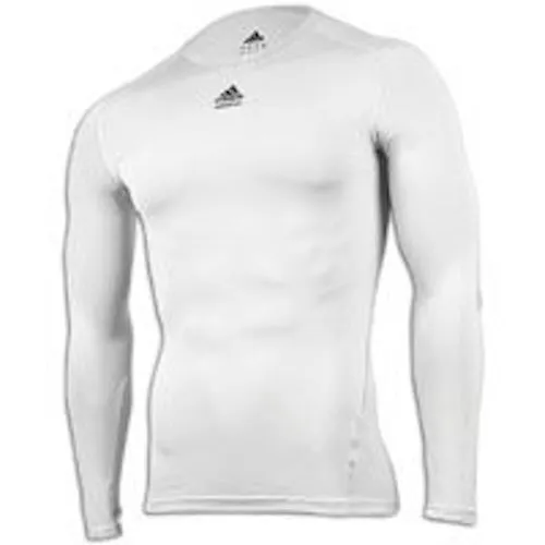 adidas Men's Techfit Compression Long Sleeve Tee, White