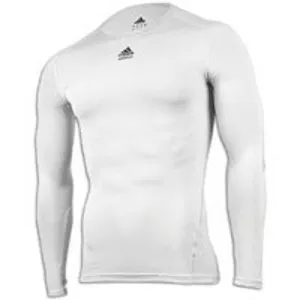 adidas Men's Techfit Compression Long Sleeve Tee, White