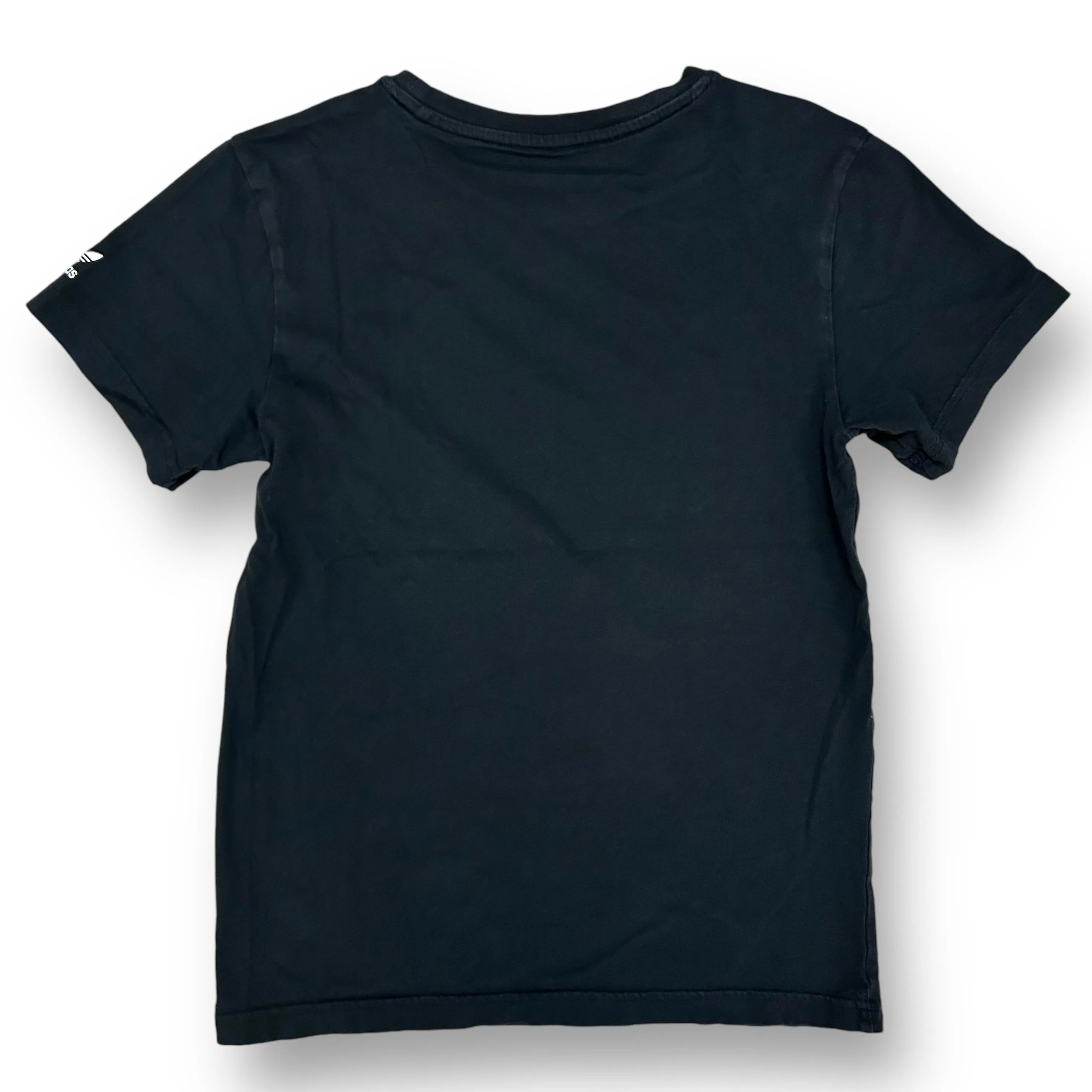 Adidas Youth Boy Size 11/12 Black Short Sleeve Printed Logo Shirt
