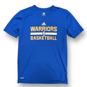 Adidas Youth Boys Size 14/16 Shirt NBA Golden State Warriors Basketball Tee