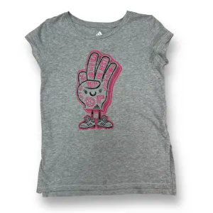 Adidas Youth Girl Size 10/12 Gray Soccer Goals YMD Tee