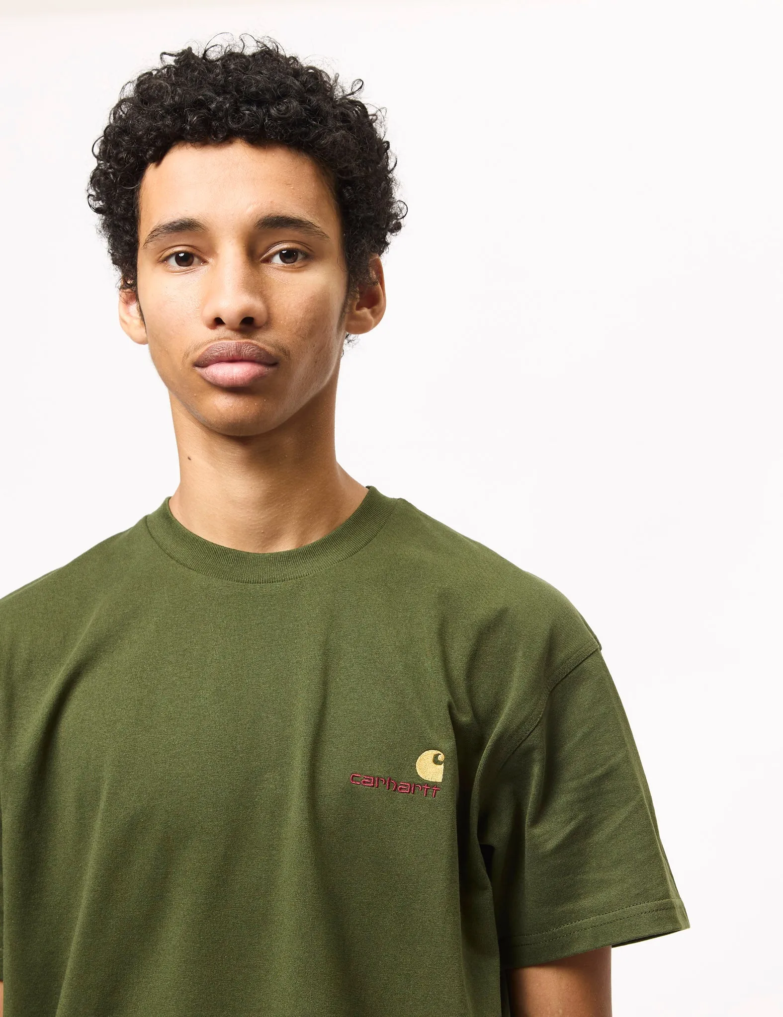 Affordable Luxury Carhartt WIP American Script T-Shirt (Loose) - Tarragon Green  Dont Miss Out!