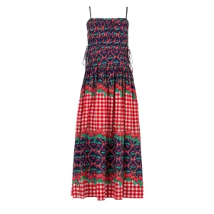 Affordable Luxury Damson Madder Kelia Midi Dress Cherry Pie  Dont Miss Out!