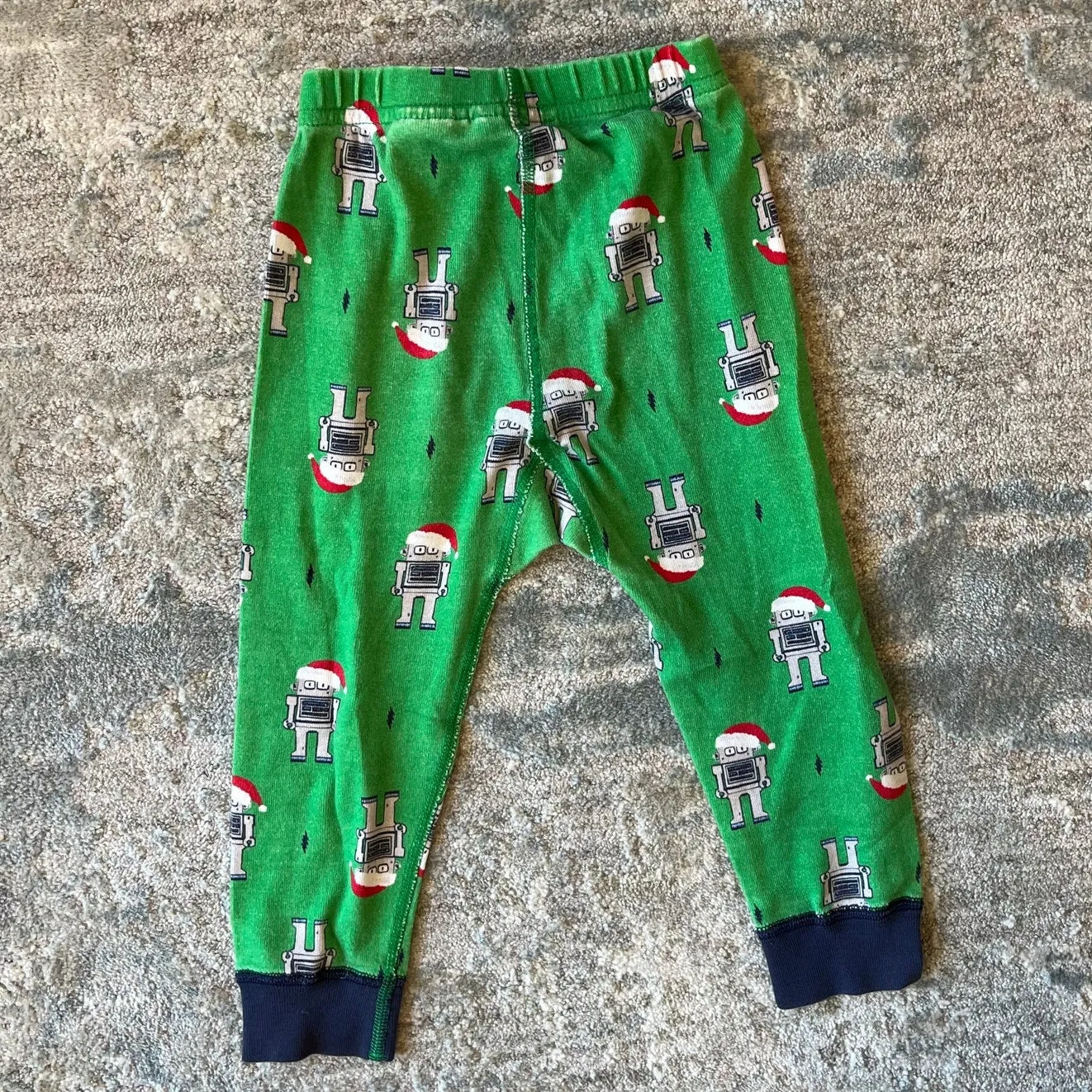 Affordable Luxury Hanna Andersson Green Santa Robot Long John Pajamas 80 cm 18-24 Months  Going Fast!