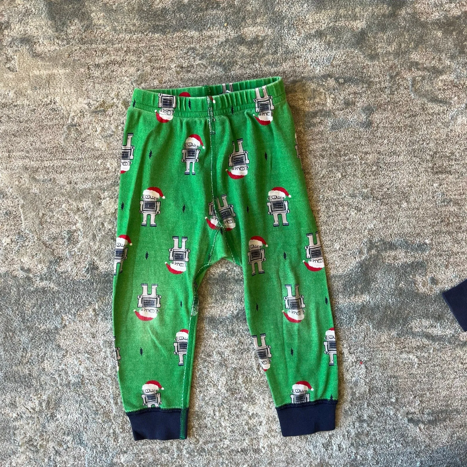 Affordable Luxury Hanna Andersson Green Santa Robot Long John Pajamas 80 cm 18-24 Months  Going Fast!
