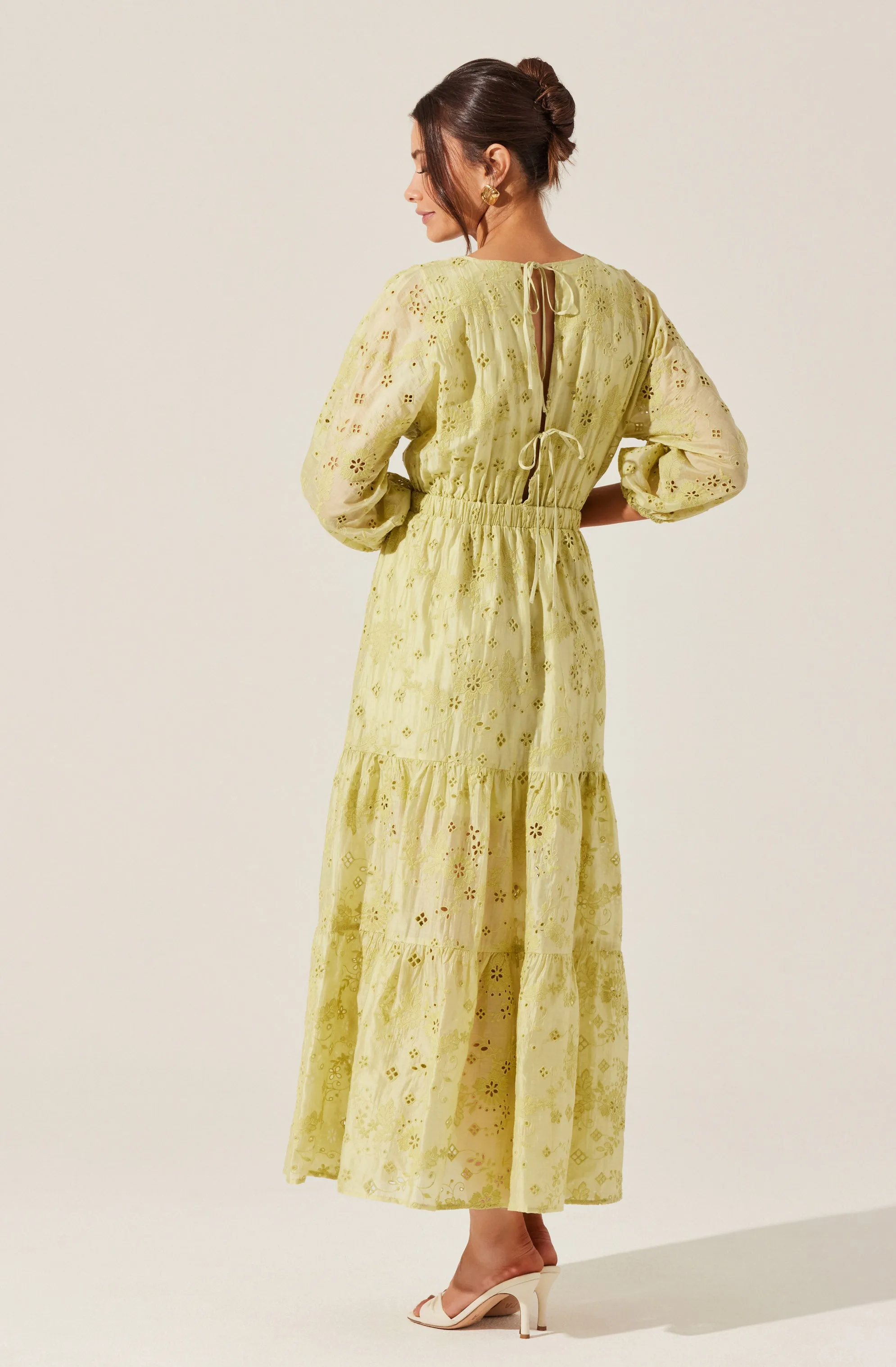 Affordable Luxury Jesalyn Floral Eyelet Maxi Dress  Limited Release!