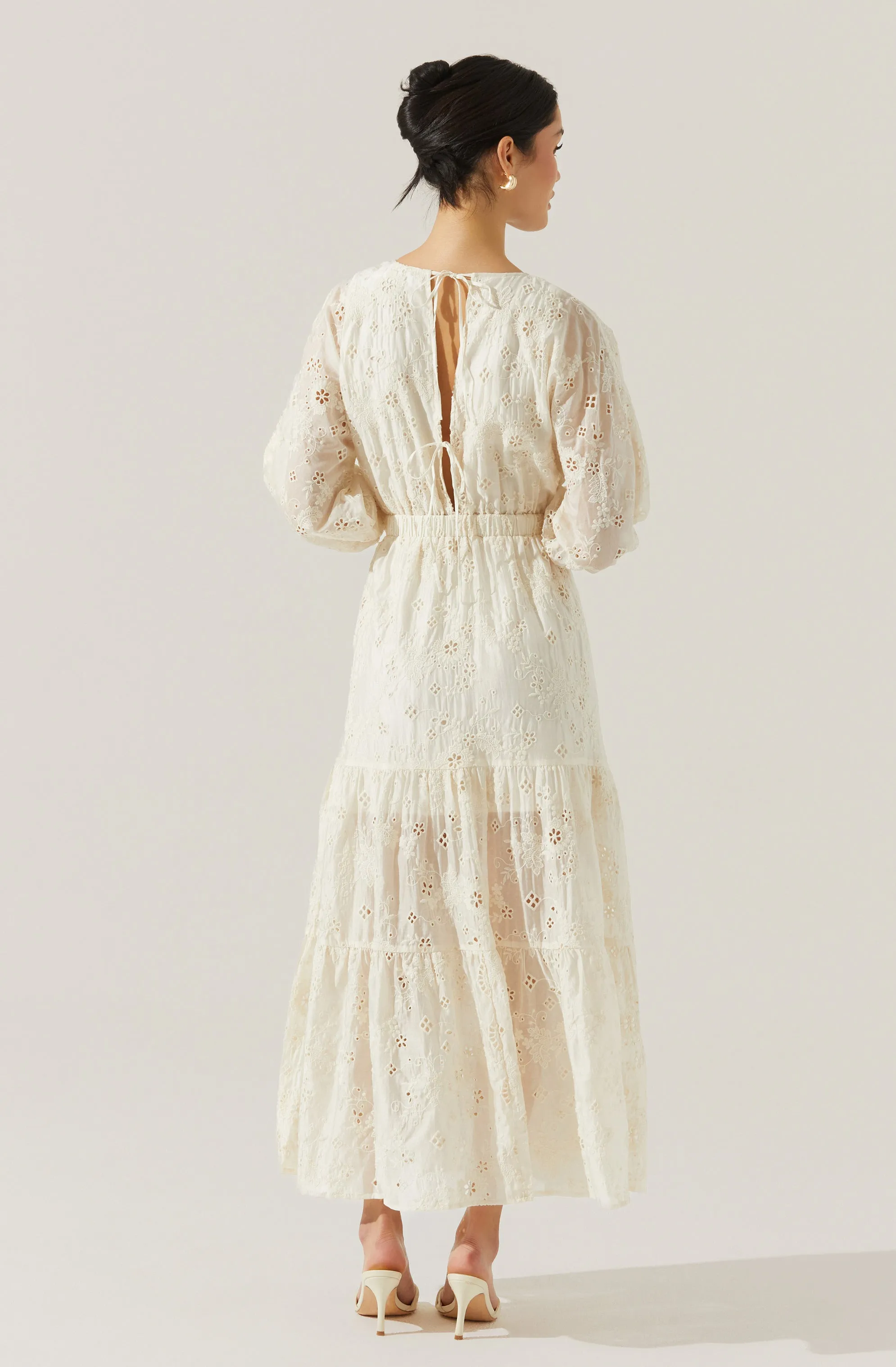 Affordable Luxury Jesalyn Floral Eyelet Maxi Dress  Limited Release!