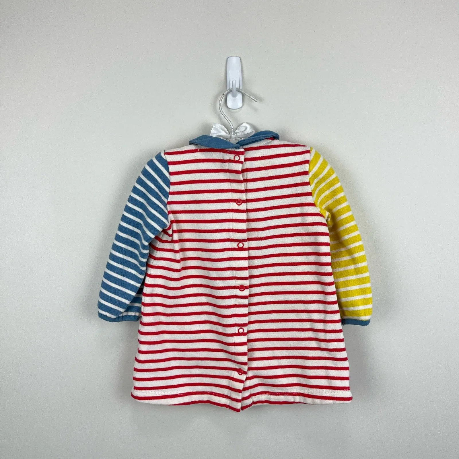 Affordable Luxury Mini Boden Cozy Striped Pocket Dress 6-12 Months  Last Few Pieces!
