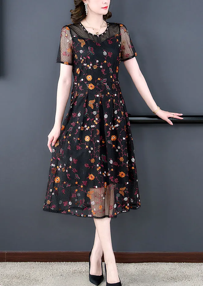 Affordable Luxury Summer new design women clothing v-neck lace stitching embroidery  dresses  Going Fast!