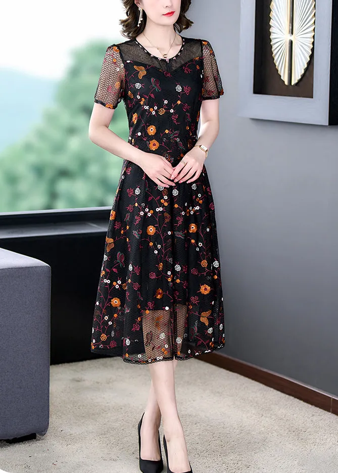 Affordable Luxury Summer new design women clothing v-neck lace stitching embroidery  dresses  Going Fast!