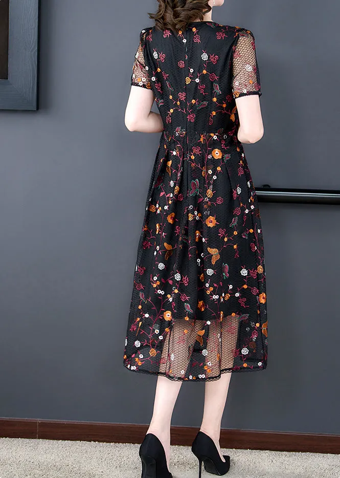 Affordable Luxury Summer new design women clothing v-neck lace stitching embroidery  dresses  Going Fast!