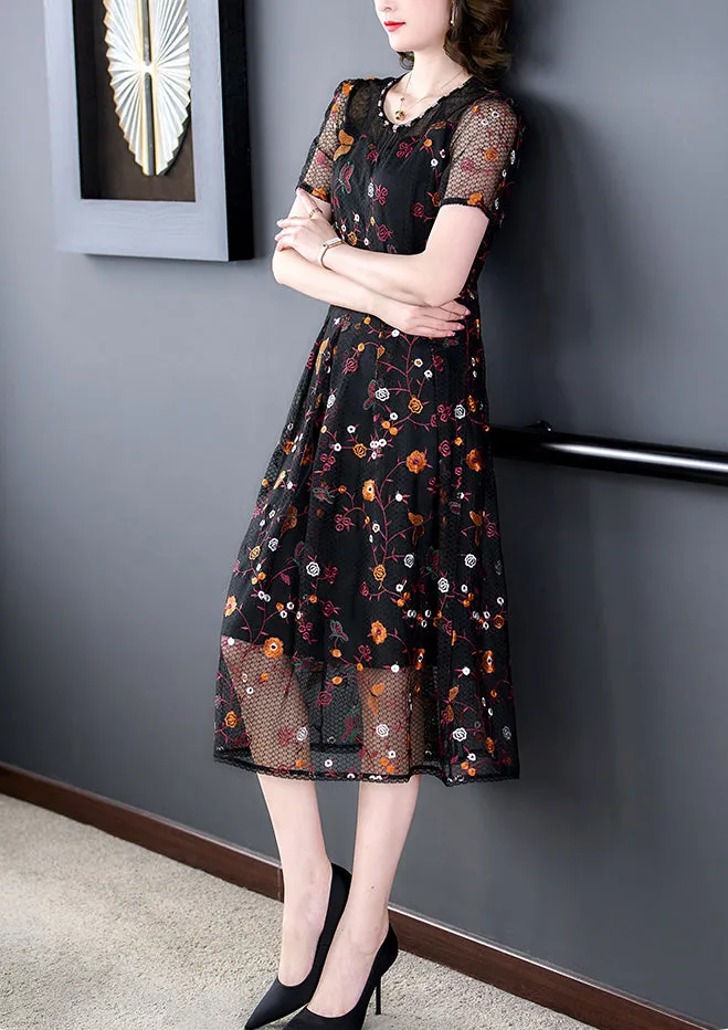 Affordable Luxury Summer new design women clothing v-neck lace stitching embroidery  dresses  Going Fast!