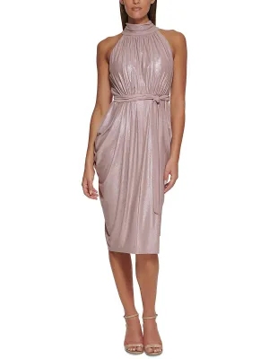 Affordable Luxury Womens Halter Midi Cocktail and Party Dress  Almost Gone!