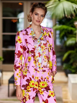 Alea Floral Cotton Piqu Blazer