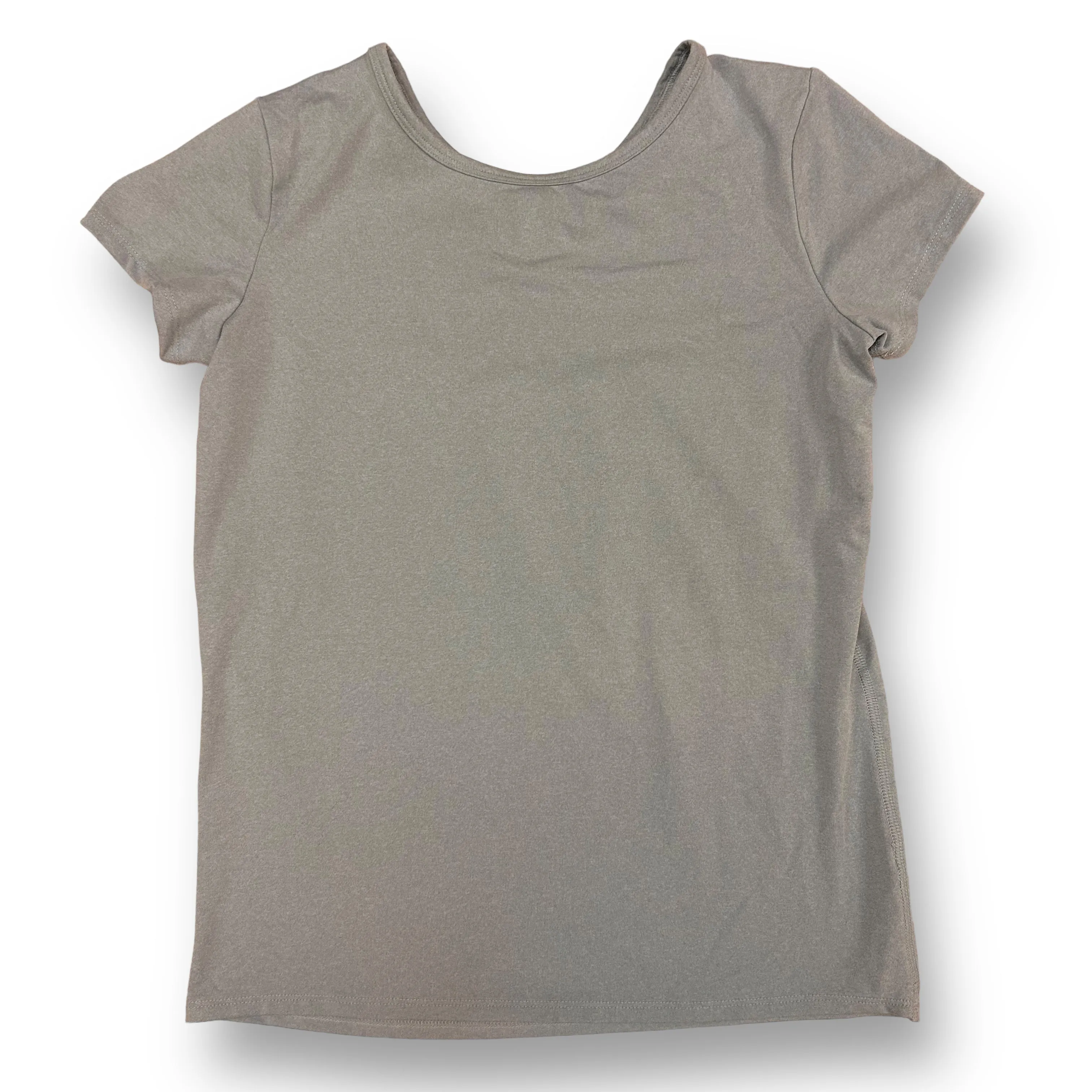 All in Motion Girls Size 10/12 Youth Gray Cinched Back Quick Dry Athletic Tee