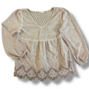 Altar'd State Women's Size S Pink Blush Boho Style Blouse