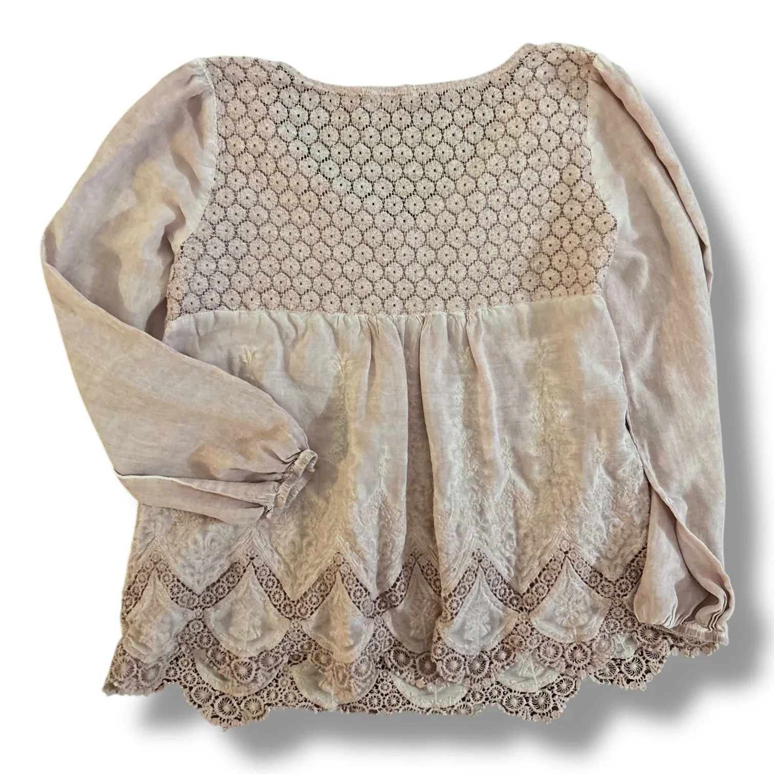 Altar'd State Women's Size S Pink Blush Boho Style Blouse