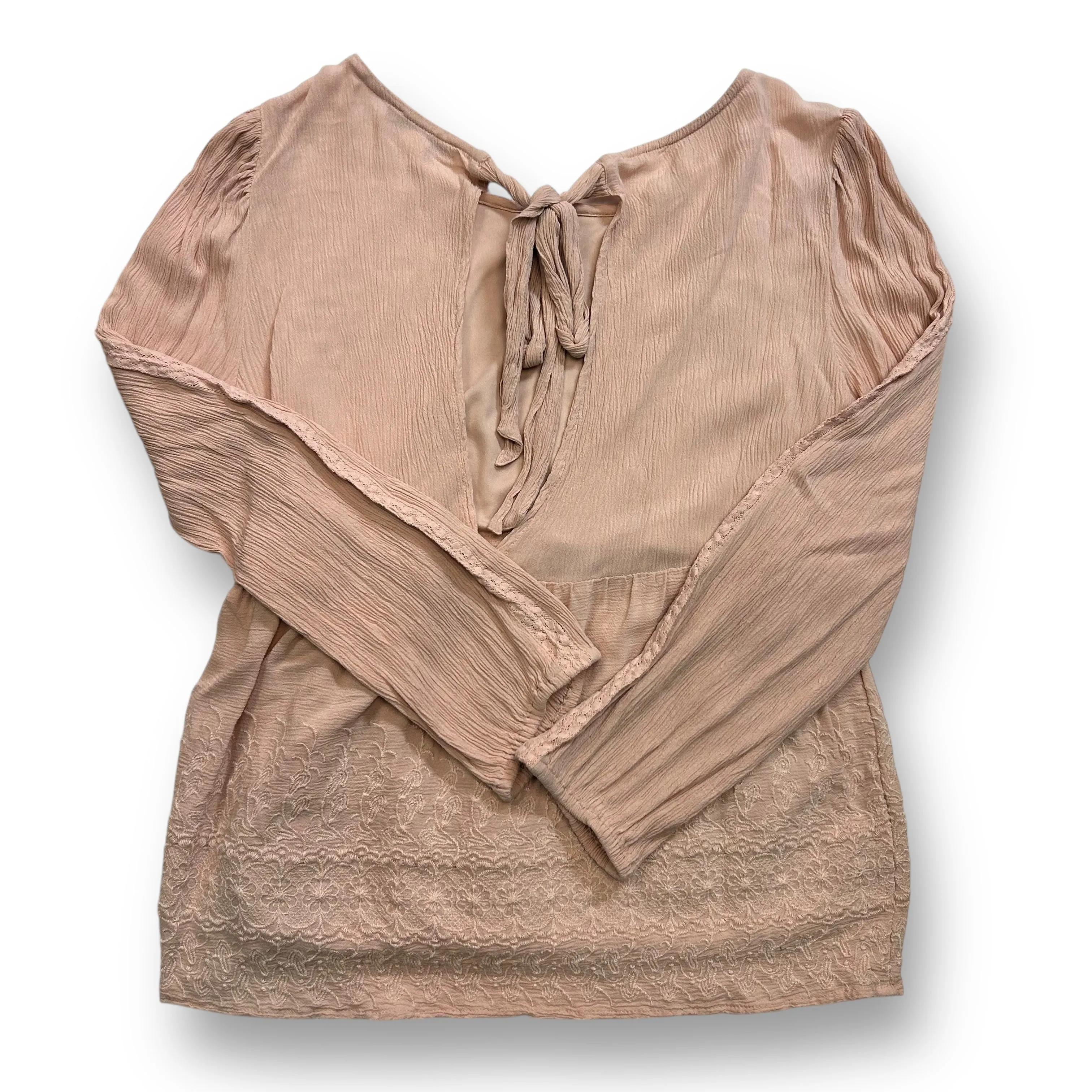 American Eagle Women's Size Small Pink Blush Babydoll Blouse