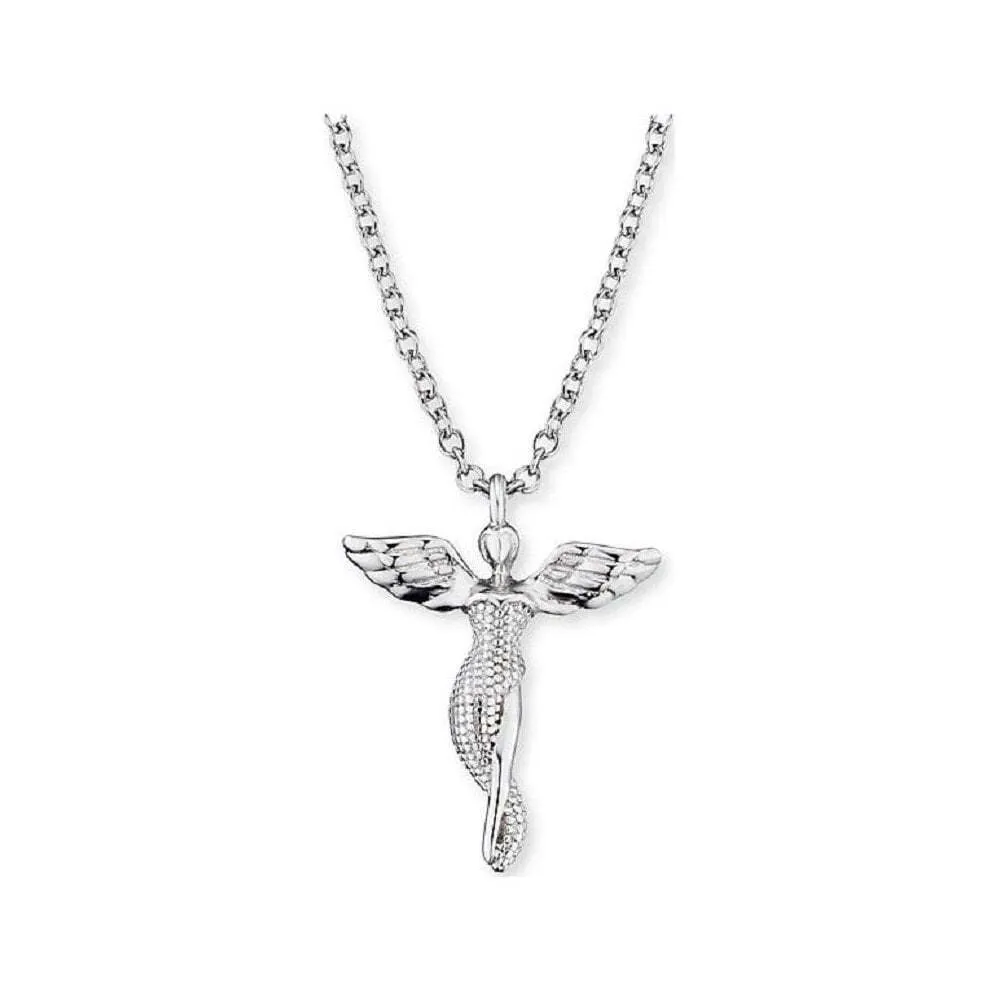 Angel Whisperer Silver Angel Necklace ERN-LILANGEL