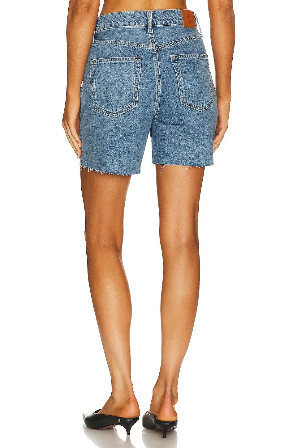 ANINE BING Blue Kat Denim Shorts in River Blue Size 29 NWT