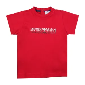 Armani Baby Red Chest Logo T-shirt
