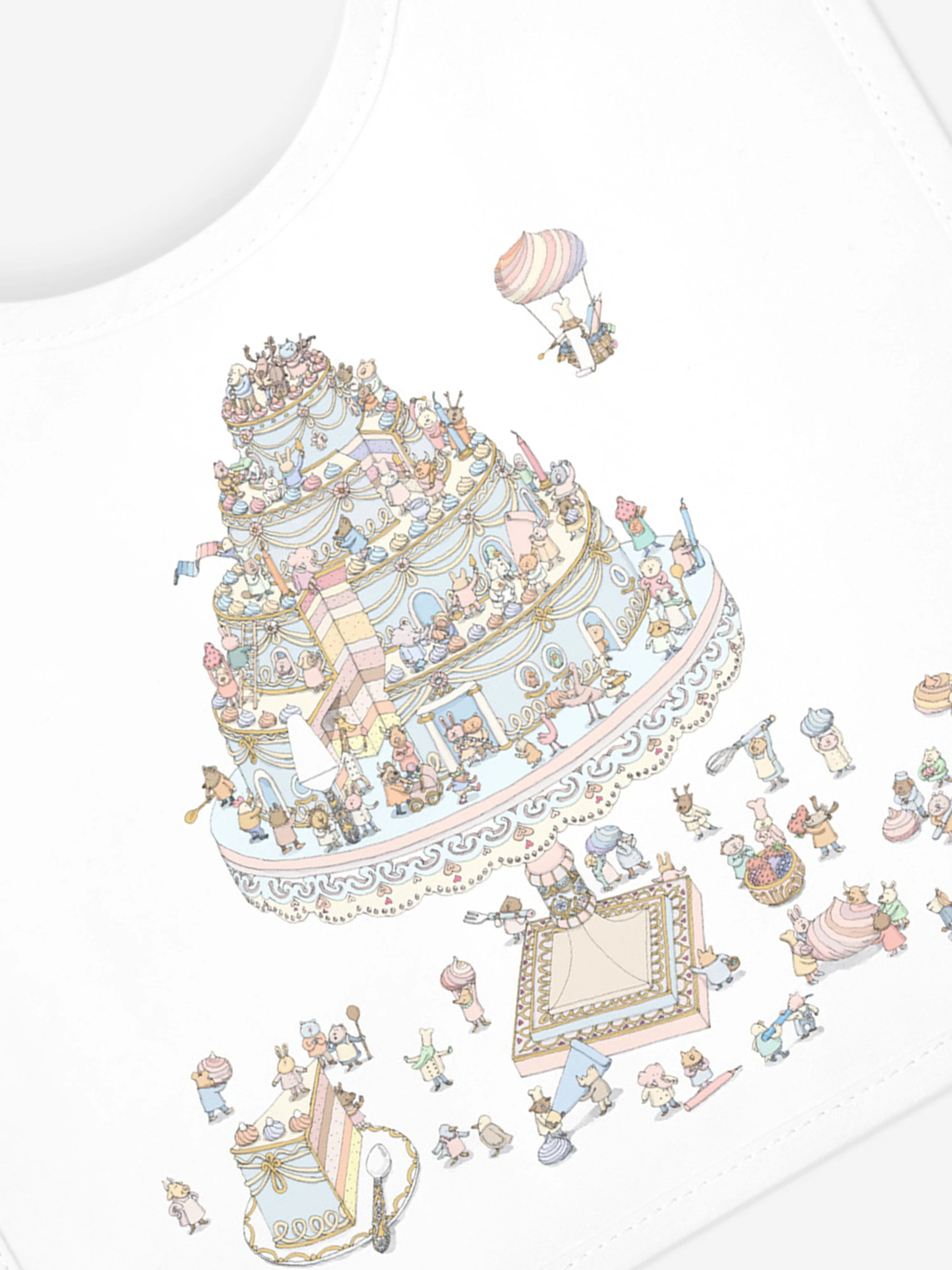 Atelier Choux Baby Satin Le Gateau Bib in Multicolour
