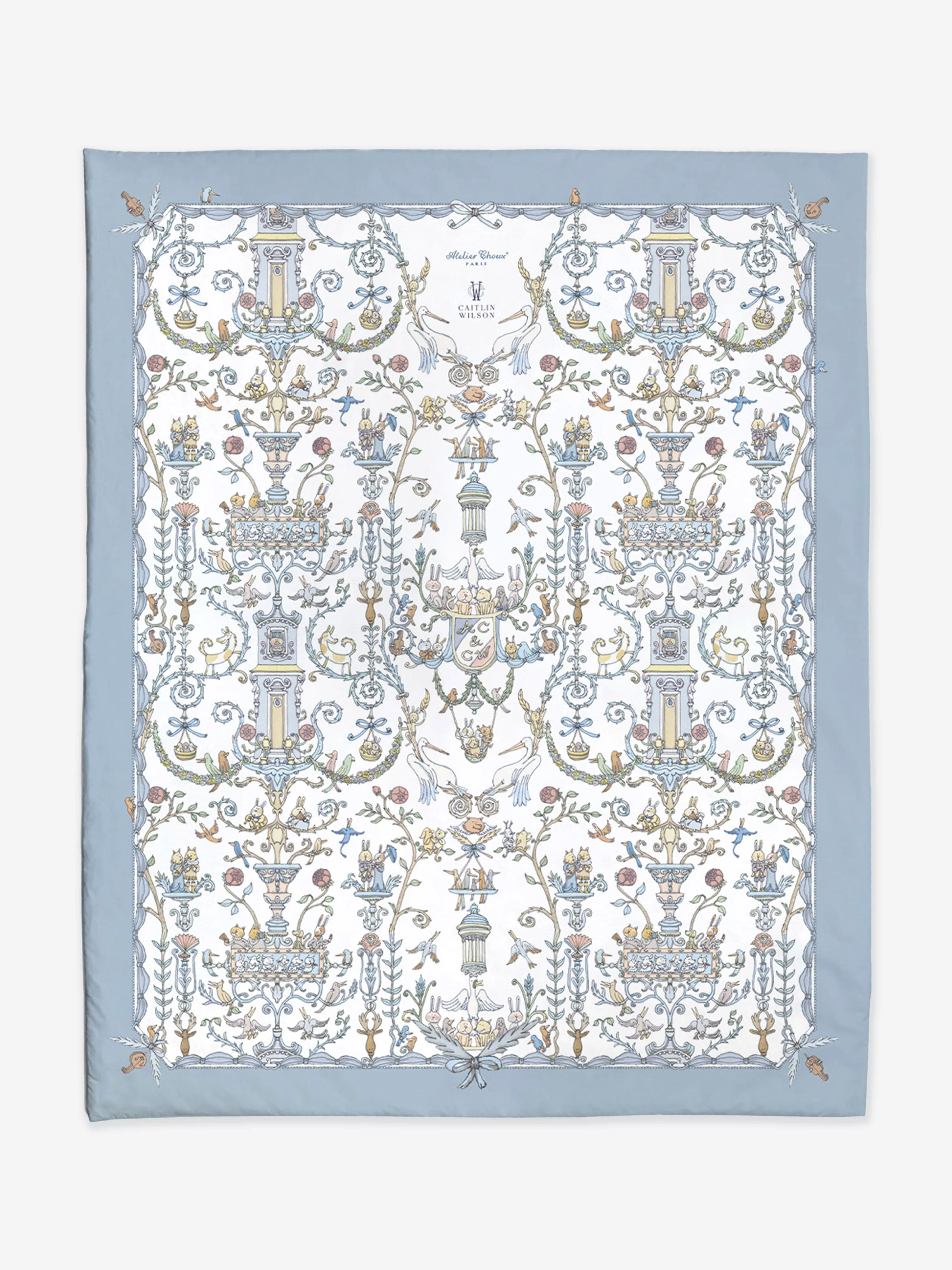 Atelier Choux Baby  Toile De Jouy Atelier Choux & Caitlin Wilson Reversible Quilt in Multicolour (130cm)