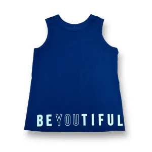 Athleta Girl Size 12 Youth Tank Top Dark Blue BeYOUtiful Sleeveless Tee