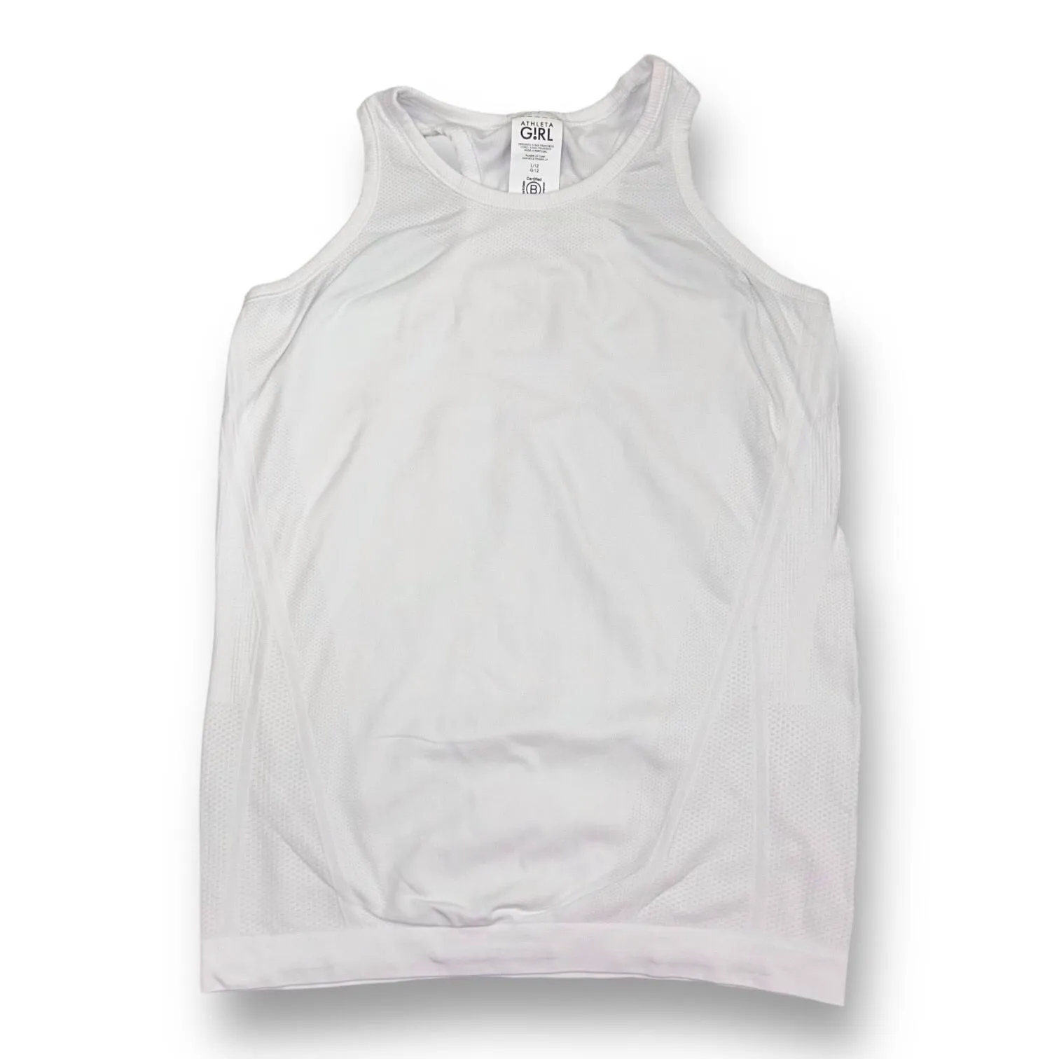 Athleta Girl Size M 8 White Athletic Performance Tank Top