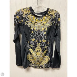 Athletic Top Long Sleeve Crewneck By Athleta In Grey & Yellow, Size: S