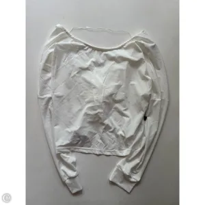 Athletic Top Long Sleeve Crewneck By kimberly In White, Size: M