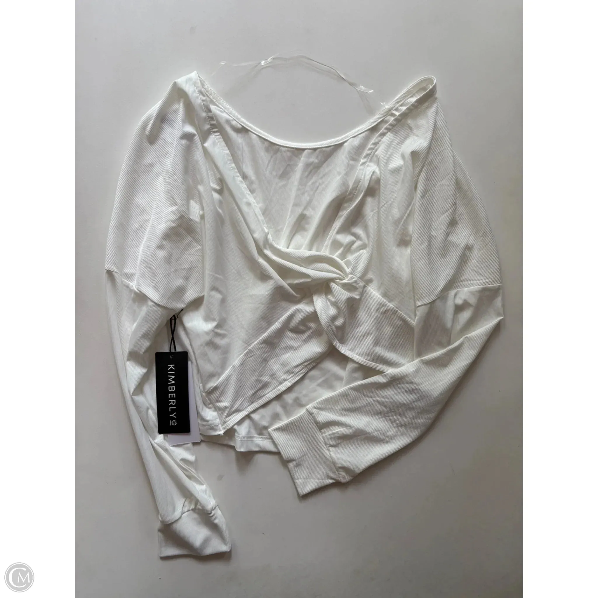 Athletic Top Long Sleeve Crewneck By kimberly In White, Size: M