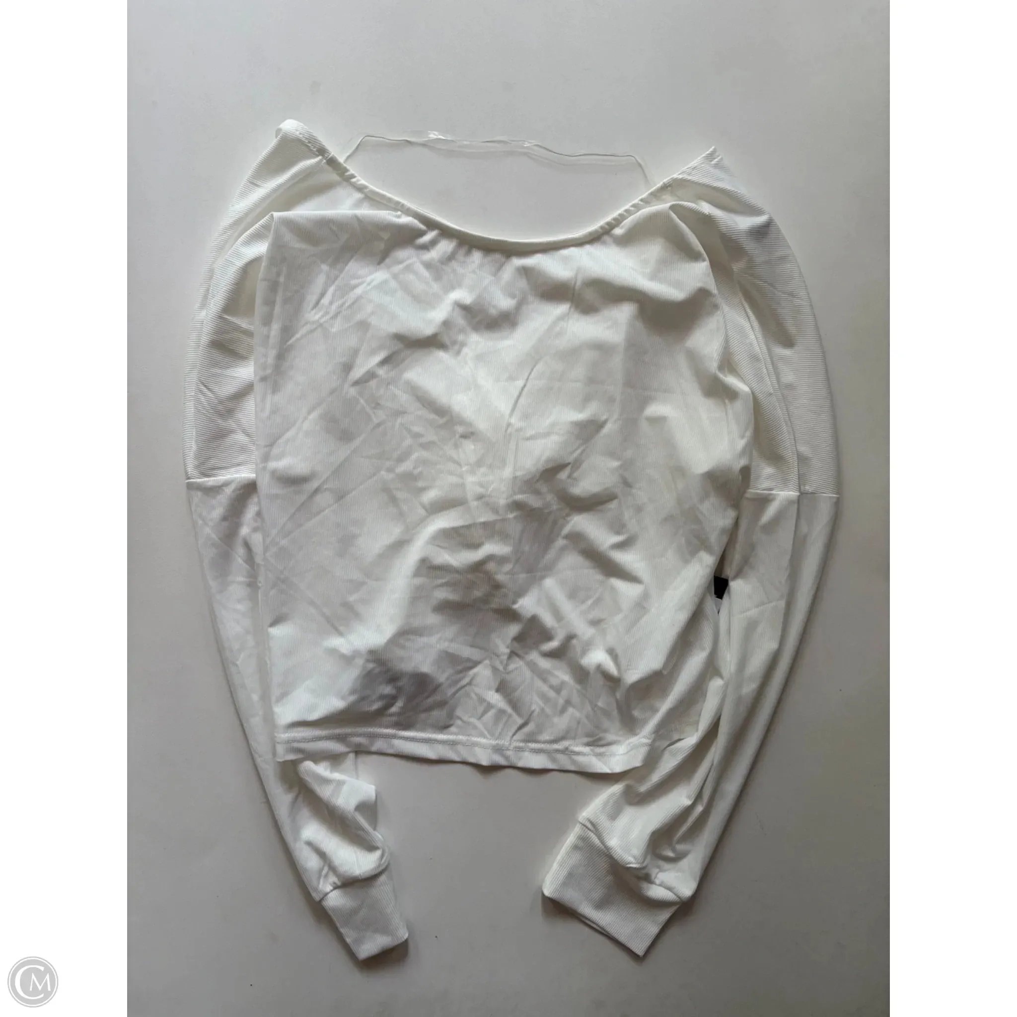 Athletic Top Long Sleeve Crewneck By kimberly In White, Size: M