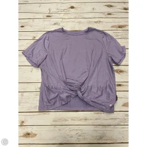 Athletic Top Short Sleeve By Cme In Purple, Size: Xl