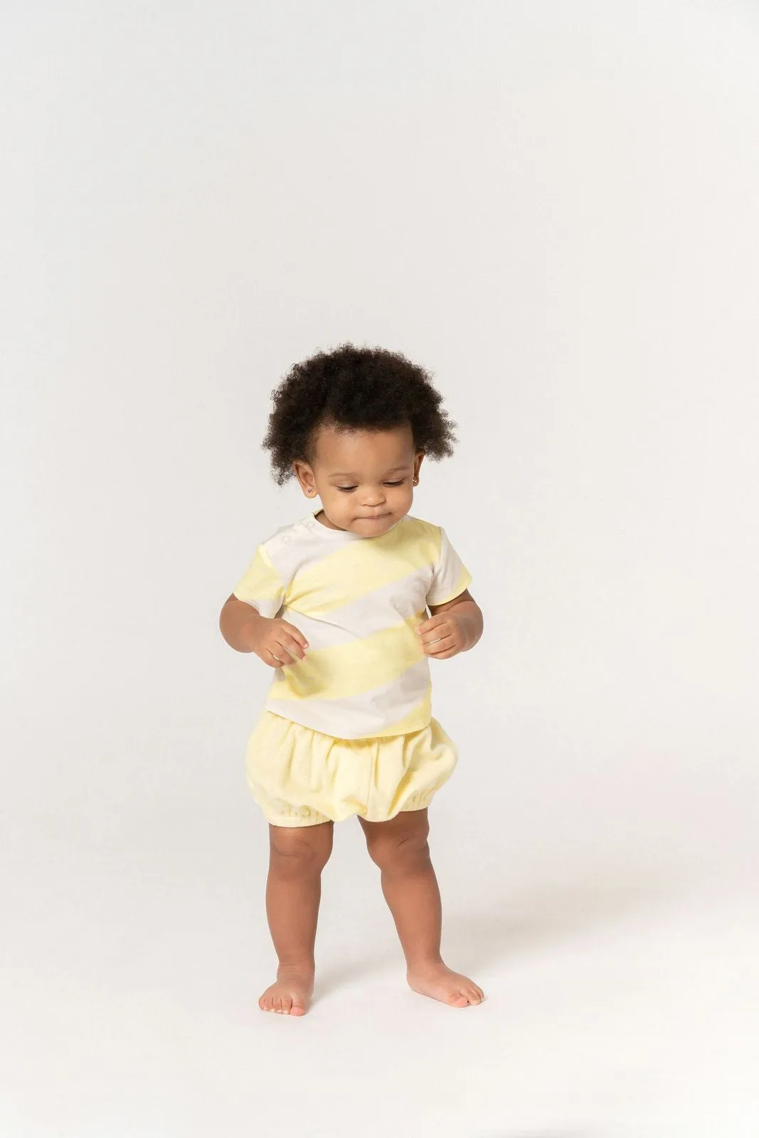 Baby Boxy T-Shirt with Stripes