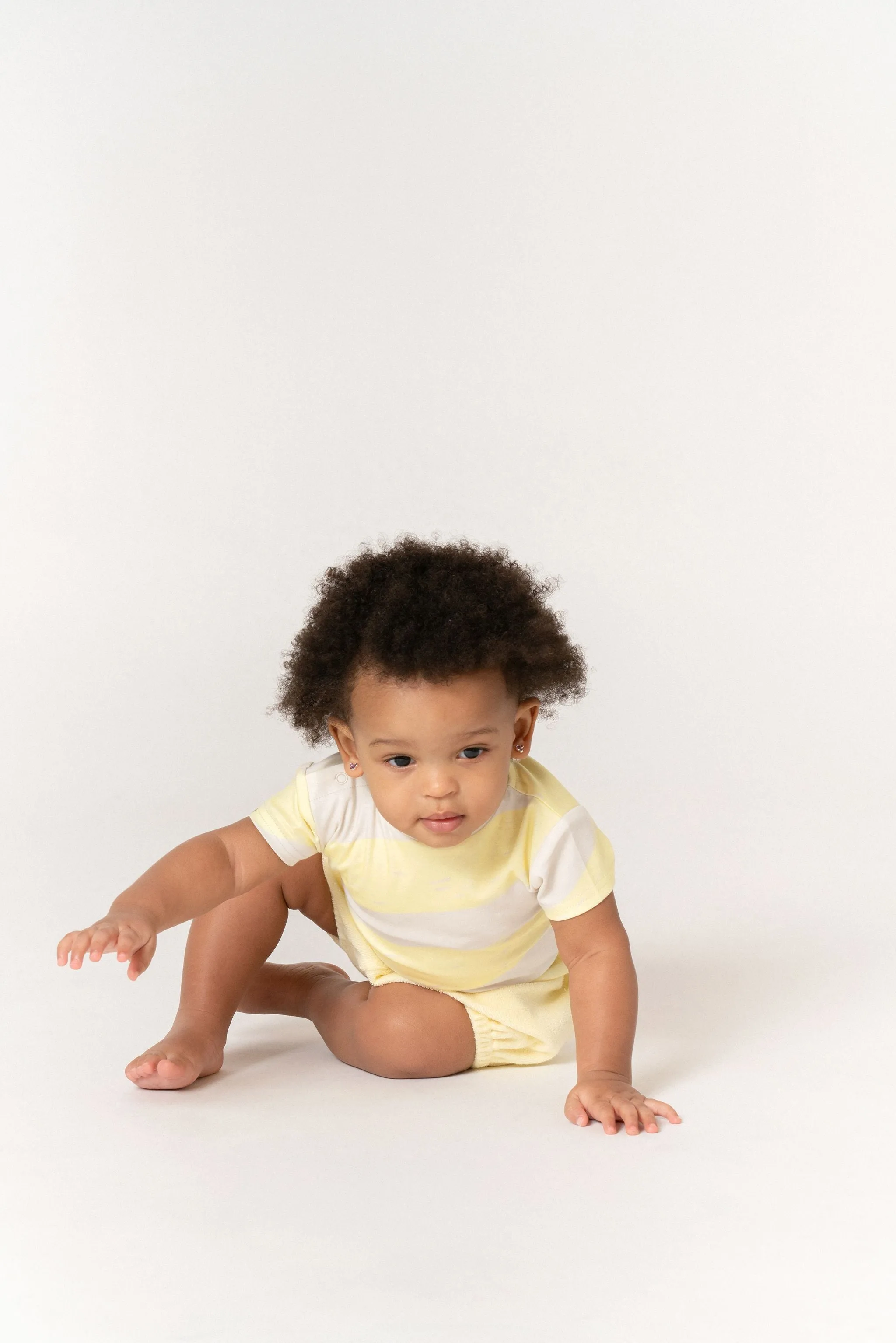 Baby Boxy T-Shirt with Stripes