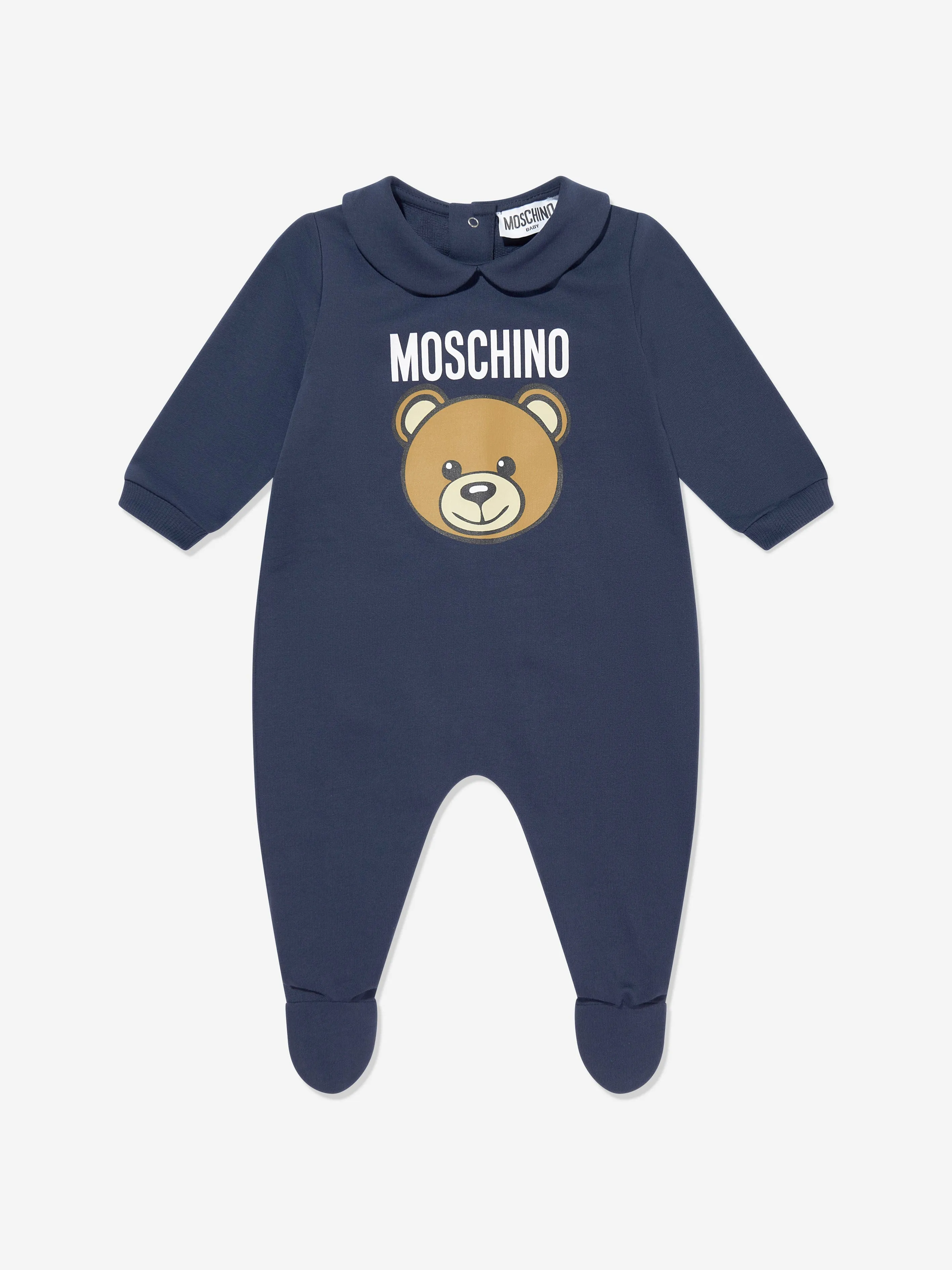 Baby Boys Bear Logo Babygrow Set in Navy