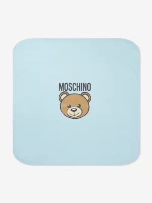 Baby Boys Bear Logo Blanket in Blue (70cm)