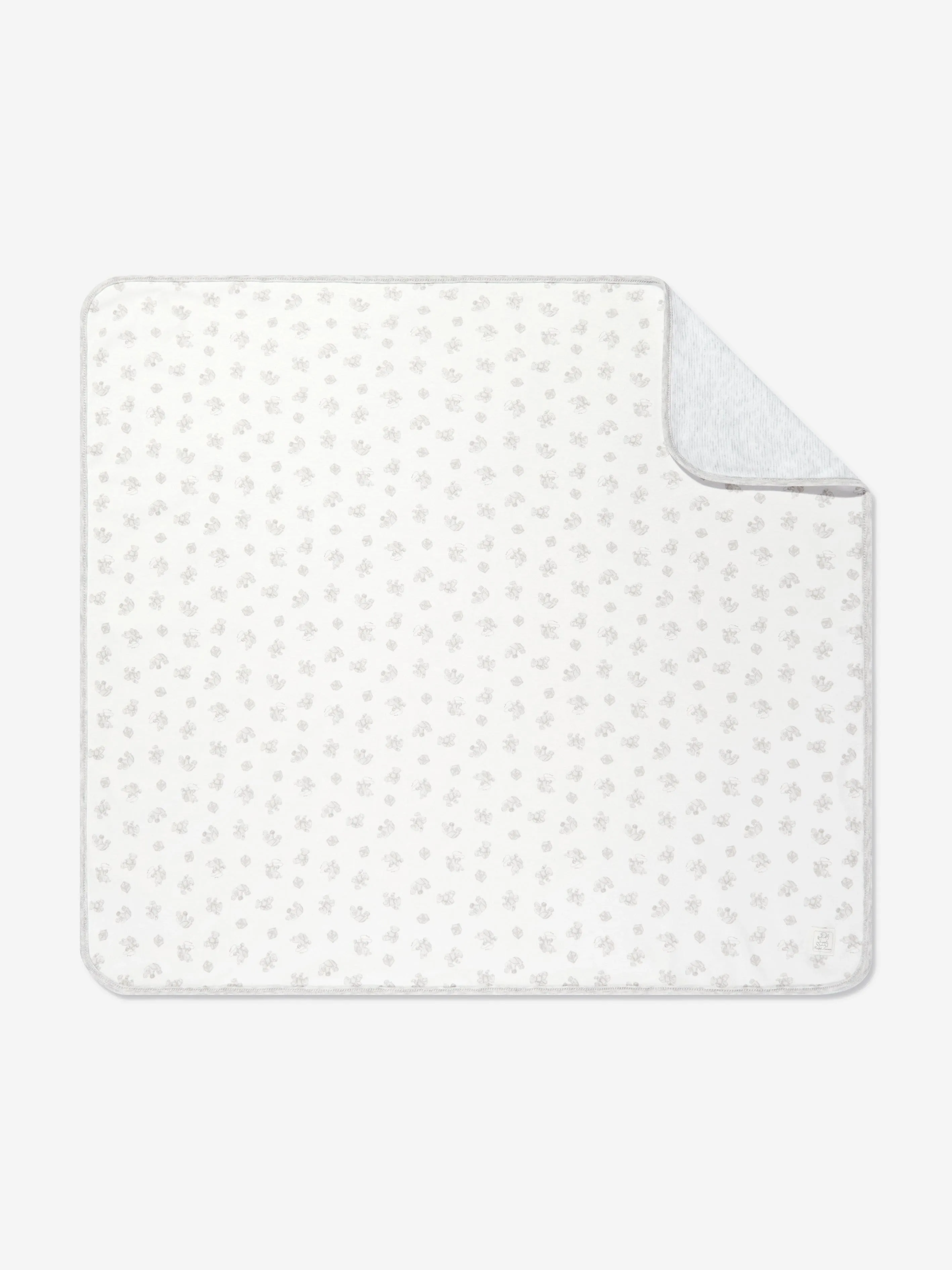 Baby Boys Cotton Interlock Blanket in White (80cm)