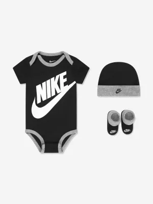 Baby Boys Futura Logo Bodysuit Set in Black