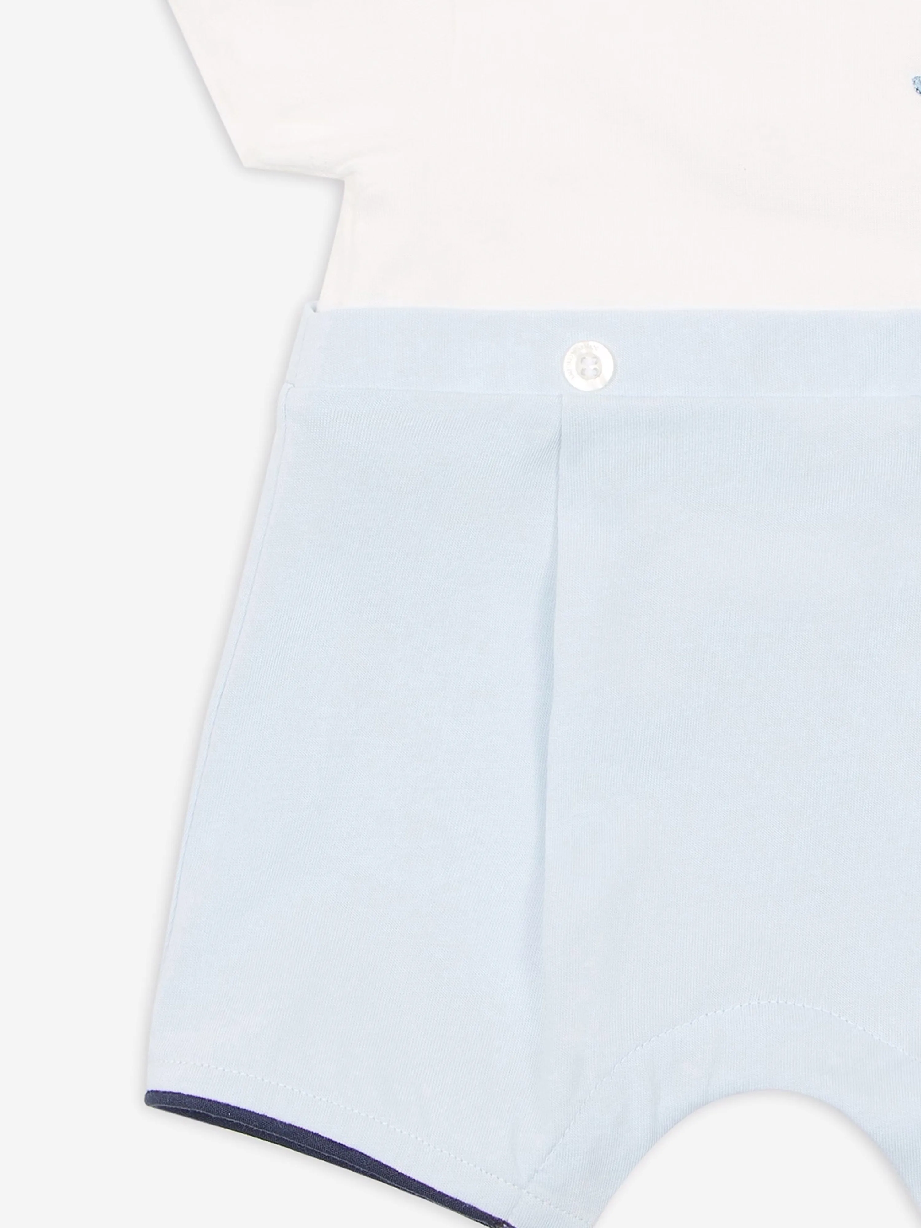 Baby Boys Logo Romper in Blue