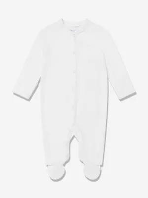 Baby Boys Soild One Piece Babygrow in White