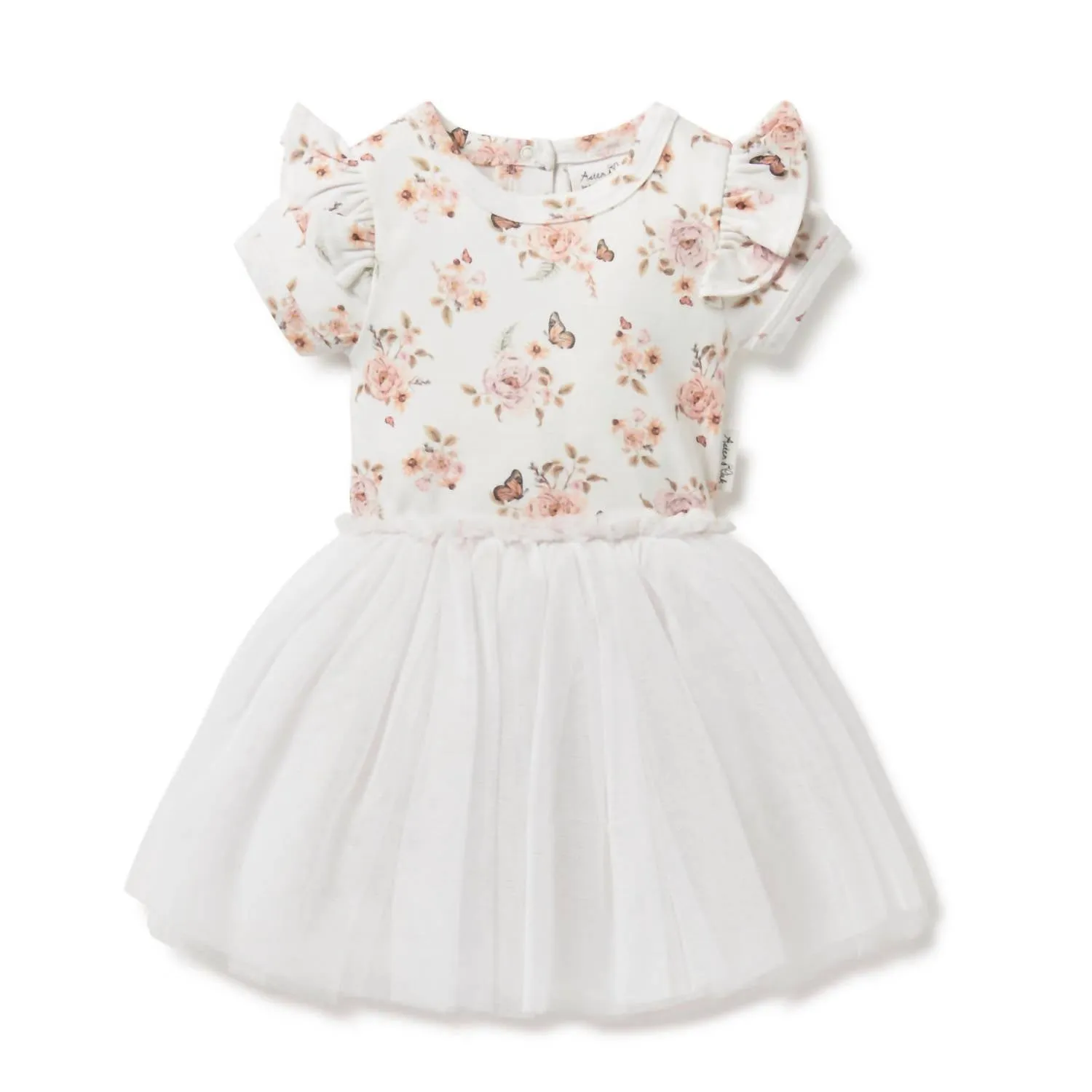 Baby Butterfly Garden Tutu Dress In White