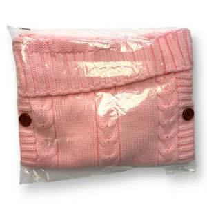Baby Girl Pink Knit Swaddle Blanket with Buttons