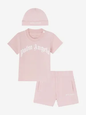 Baby Girls 3 Piece Short Gift Set in Pink