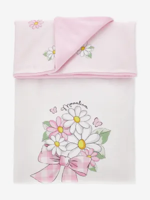 Baby Girls Bouquet Print Blanket in Pink (90cm)