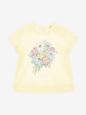 Baby Girls Bouquet T-Shirt in Yellow
