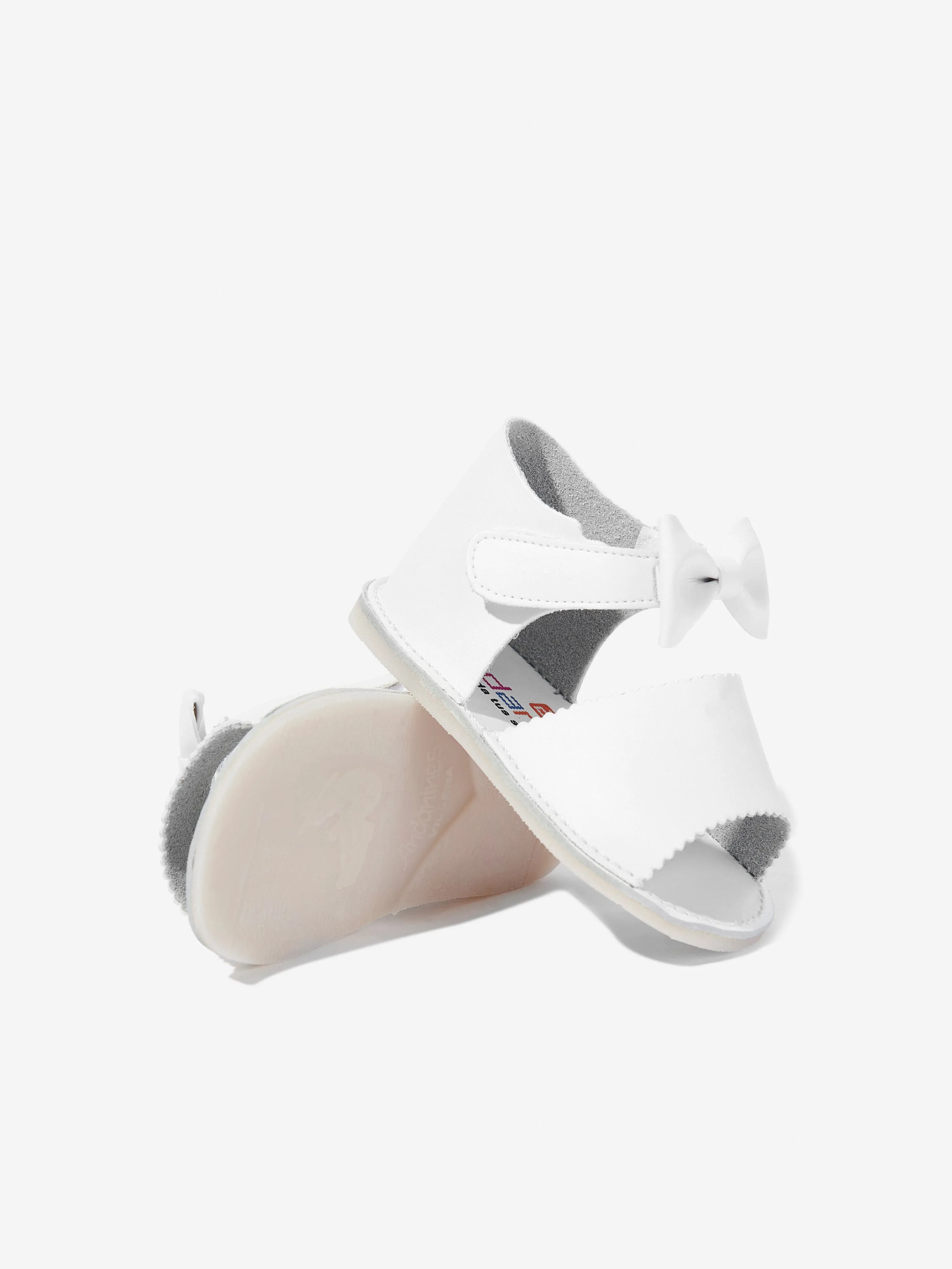 Baby Girls Bow Sandals in White